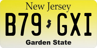 NJ license plate B79GXI