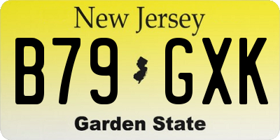 NJ license plate B79GXK