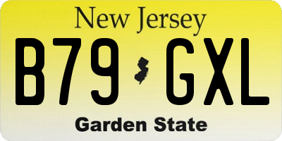 NJ license plate B79GXL