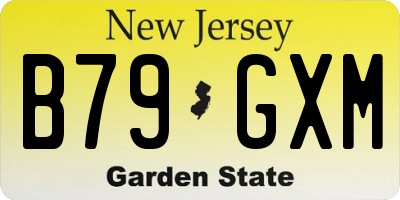 NJ license plate B79GXM