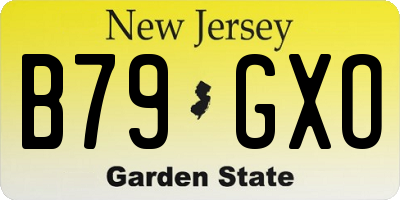 NJ license plate B79GXO