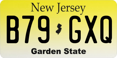 NJ license plate B79GXQ