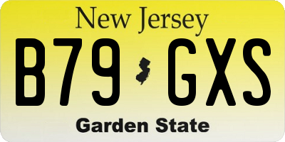 NJ license plate B79GXS