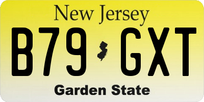 NJ license plate B79GXT