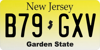 NJ license plate B79GXV
