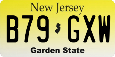 NJ license plate B79GXW