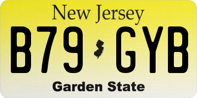 NJ license plate B79GYB