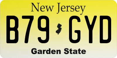 NJ license plate B79GYD