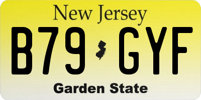 NJ license plate B79GYF