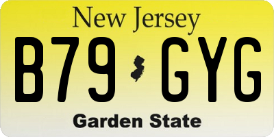 NJ license plate B79GYG