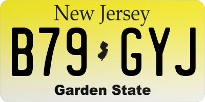 NJ license plate B79GYJ