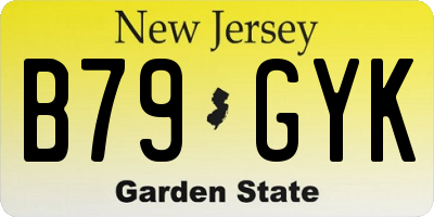 NJ license plate B79GYK
