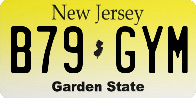 NJ license plate B79GYM