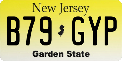 NJ license plate B79GYP