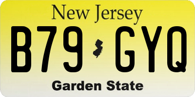 NJ license plate B79GYQ