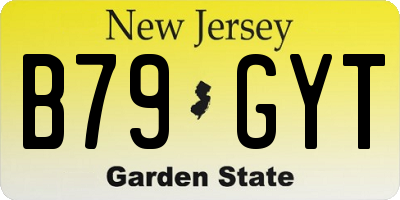 NJ license plate B79GYT