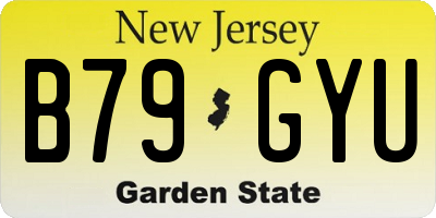NJ license plate B79GYU