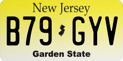 NJ license plate B79GYV