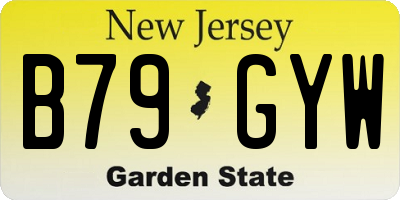 NJ license plate B79GYW