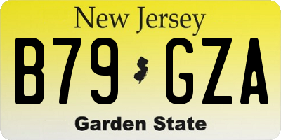 NJ license plate B79GZA