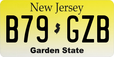 NJ license plate B79GZB