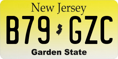 NJ license plate B79GZC