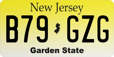 NJ license plate B79GZG
