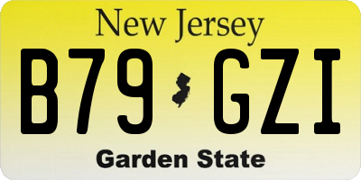 NJ license plate B79GZI