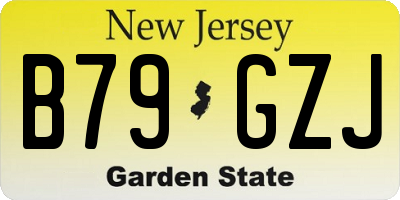 NJ license plate B79GZJ