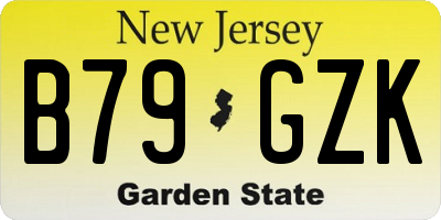 NJ license plate B79GZK