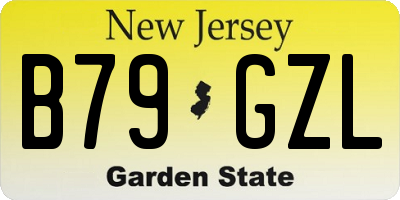 NJ license plate B79GZL