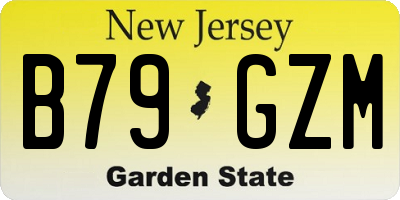 NJ license plate B79GZM