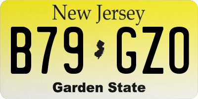 NJ license plate B79GZO