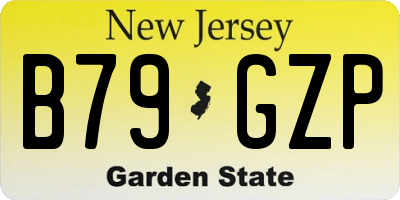 NJ license plate B79GZP