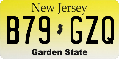 NJ license plate B79GZQ