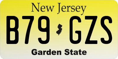 NJ license plate B79GZS