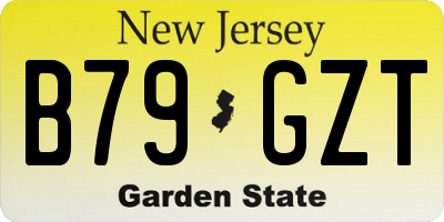 NJ license plate B79GZT