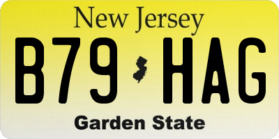 NJ license plate B79HAG