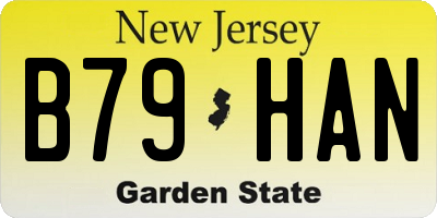NJ license plate B79HAN