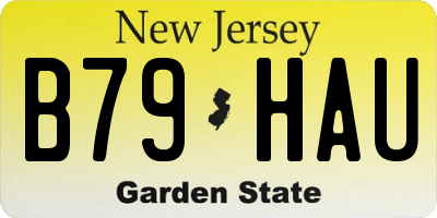 NJ license plate B79HAU