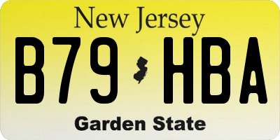 NJ license plate B79HBA
