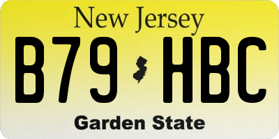 NJ license plate B79HBC