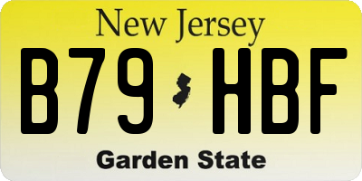NJ license plate B79HBF