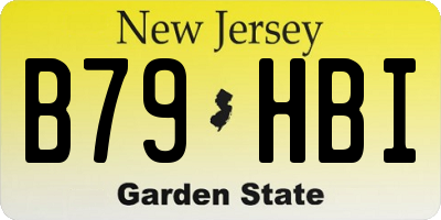 NJ license plate B79HBI