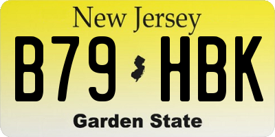 NJ license plate B79HBK