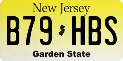 NJ license plate B79HBS