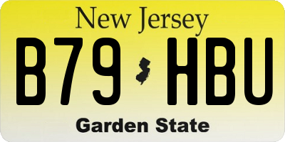 NJ license plate B79HBU