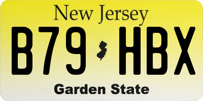 NJ license plate B79HBX