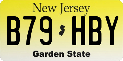 NJ license plate B79HBY