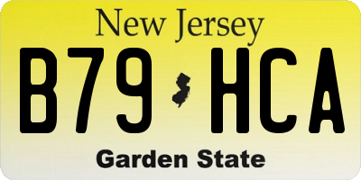 NJ license plate B79HCA